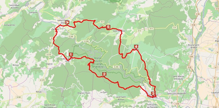 Tour des gorges de l'Ardeche *** Tour des gorges de l'Ardeche ***